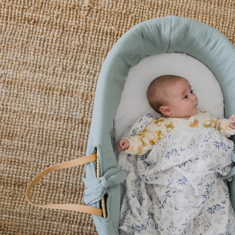 Moises bebe Mimuselina, Capazo mimbre con vestiduras 76