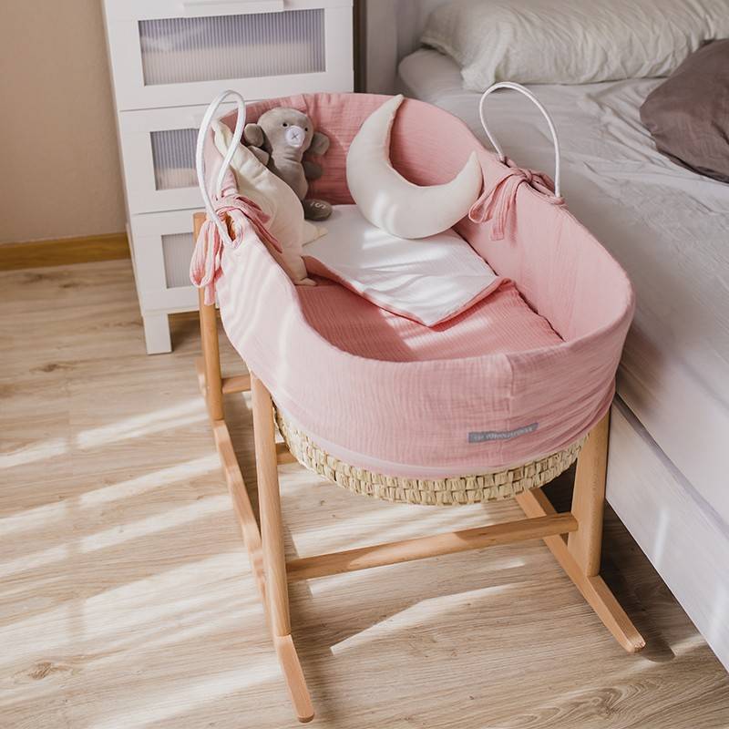 Moises bebe Mimuselina, Capazo mimbre con vestiduras 34