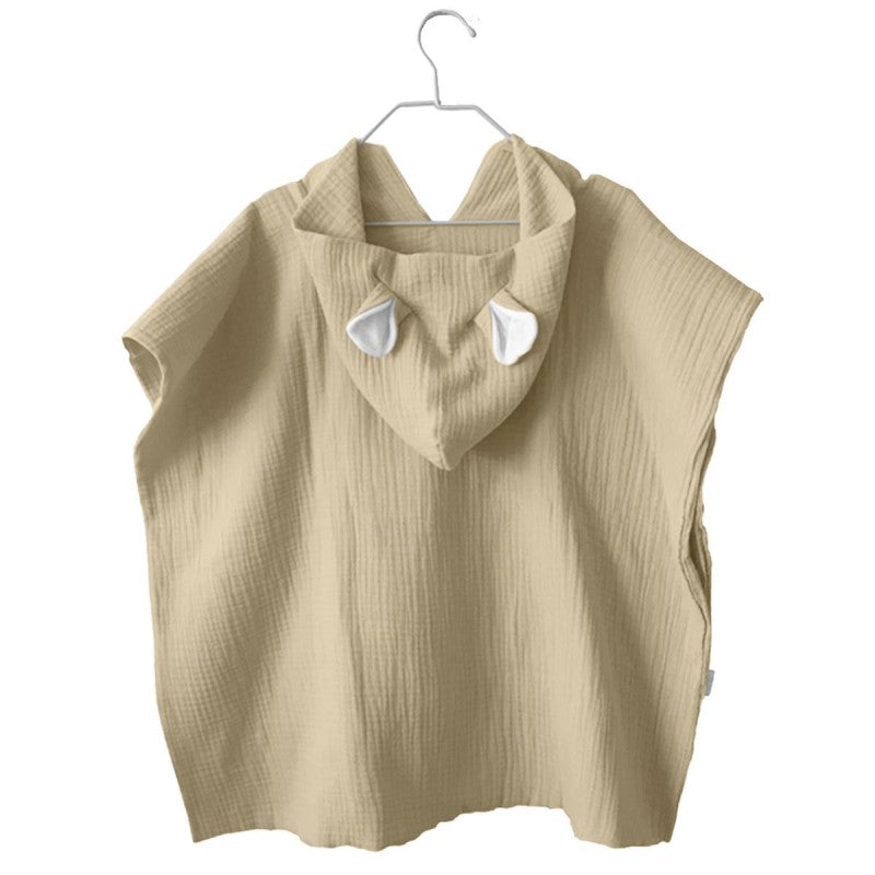 Poncho de baño para bebé de muselina 21