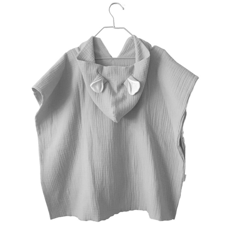 Poncho de baño para bebé de muselina 18