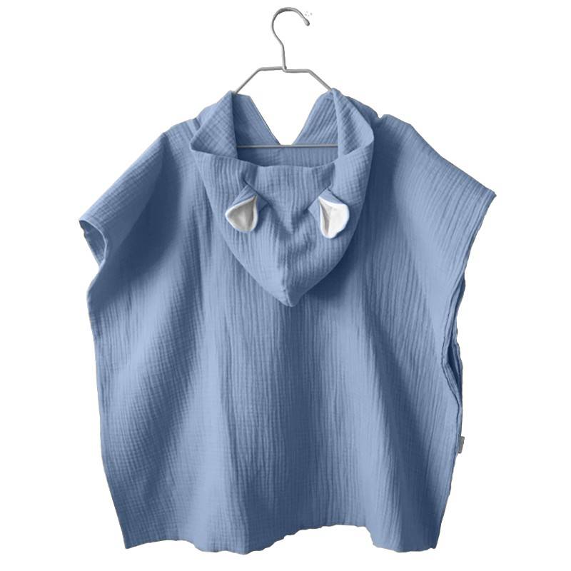 Poncho de baño para bebé de muselina 4
