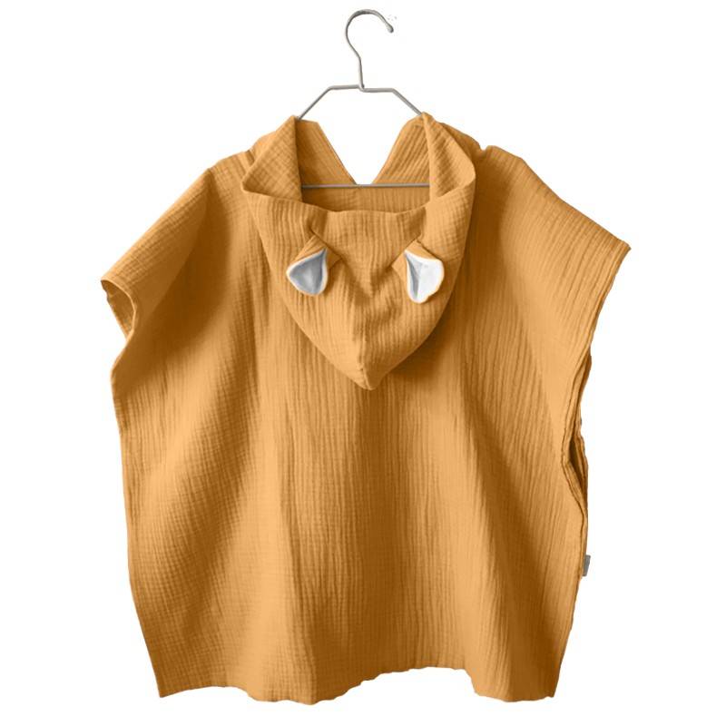 Poncho de baño para bebé de muselina 17