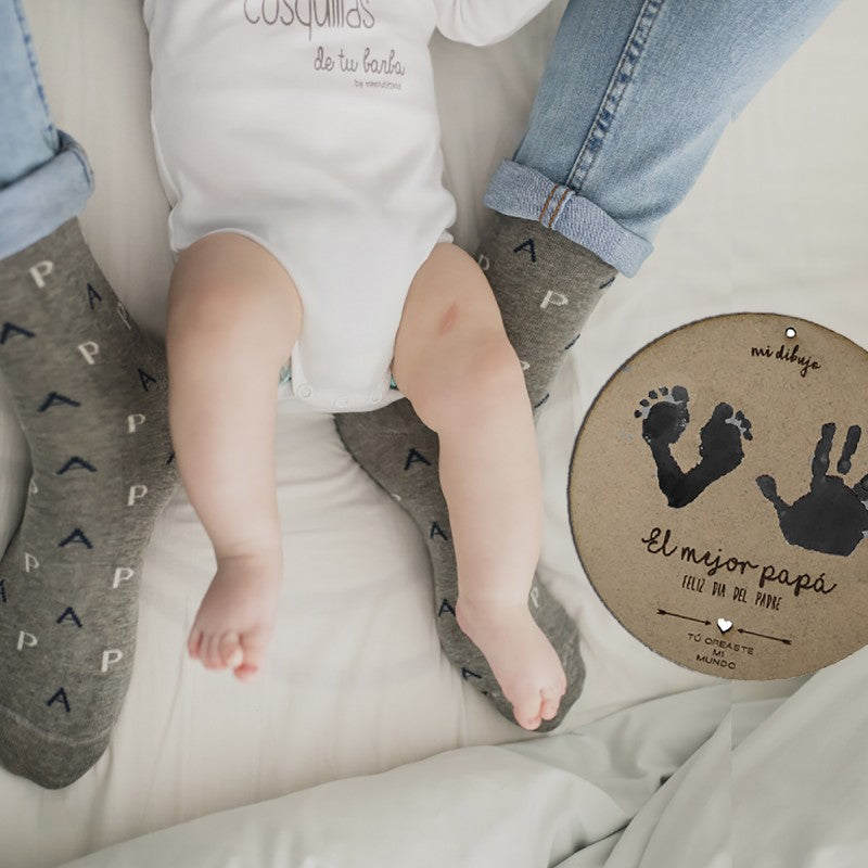 Recuerdo con huella bebé para el día del Padre 2