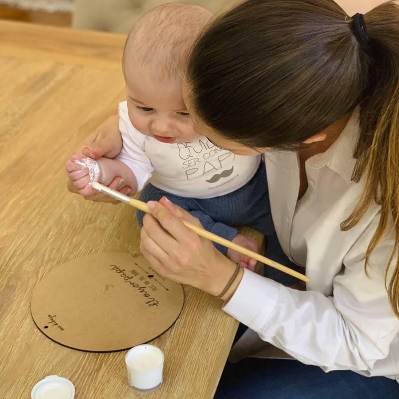 Recuerdo con huella bebé para el día del Padre 9
