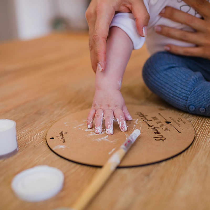 Recuerdo con huella bebé para el día del Padre 6