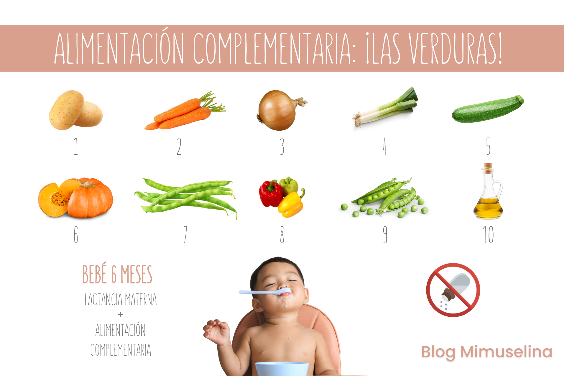Alimentación complementaria del bebé: INTRODUCCIÓN DE LA VERDURA