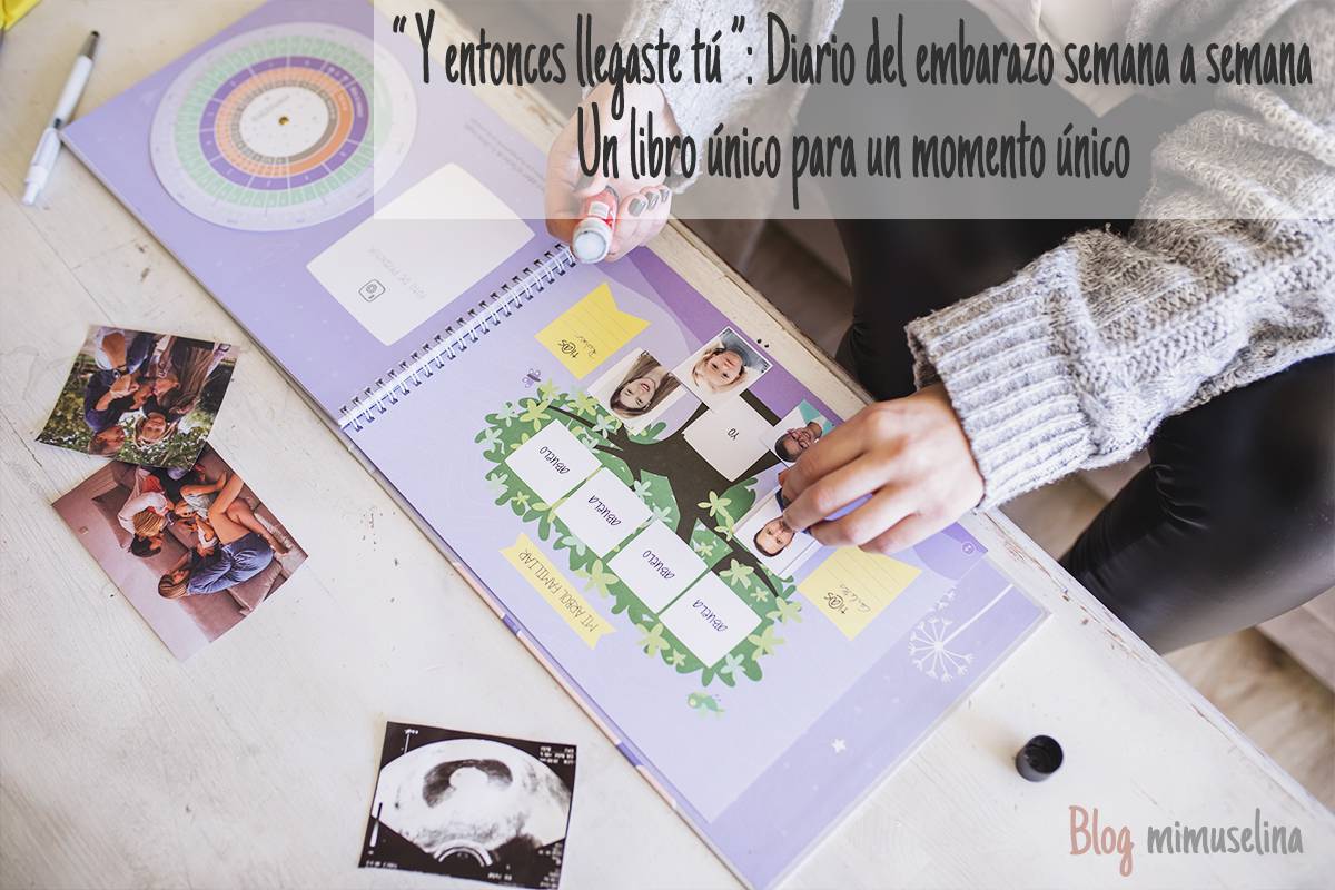 Libro diario del embarazo con información del bebé semana a semana mimuselina, agenda embarazada