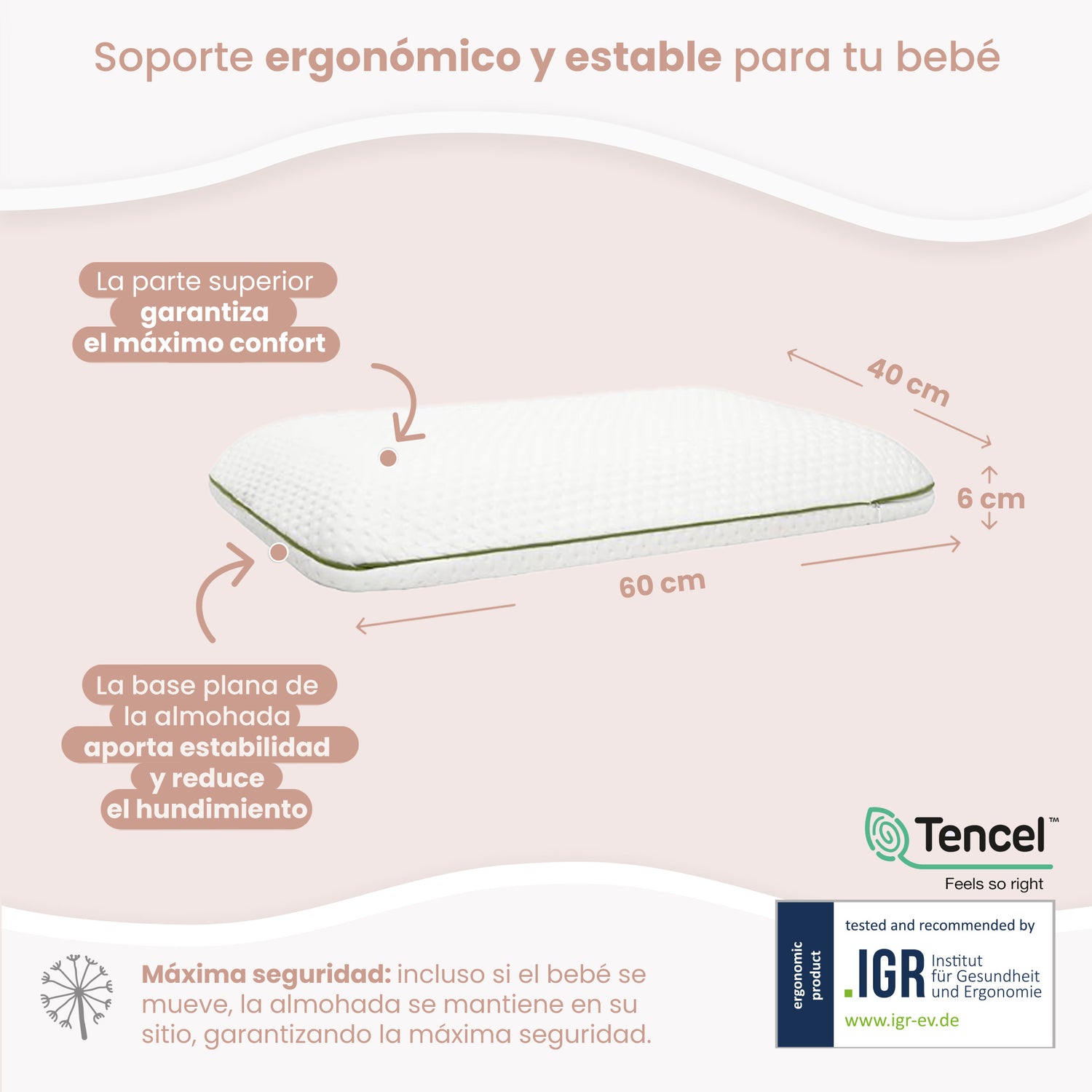 Almohada infantil viscoelástica