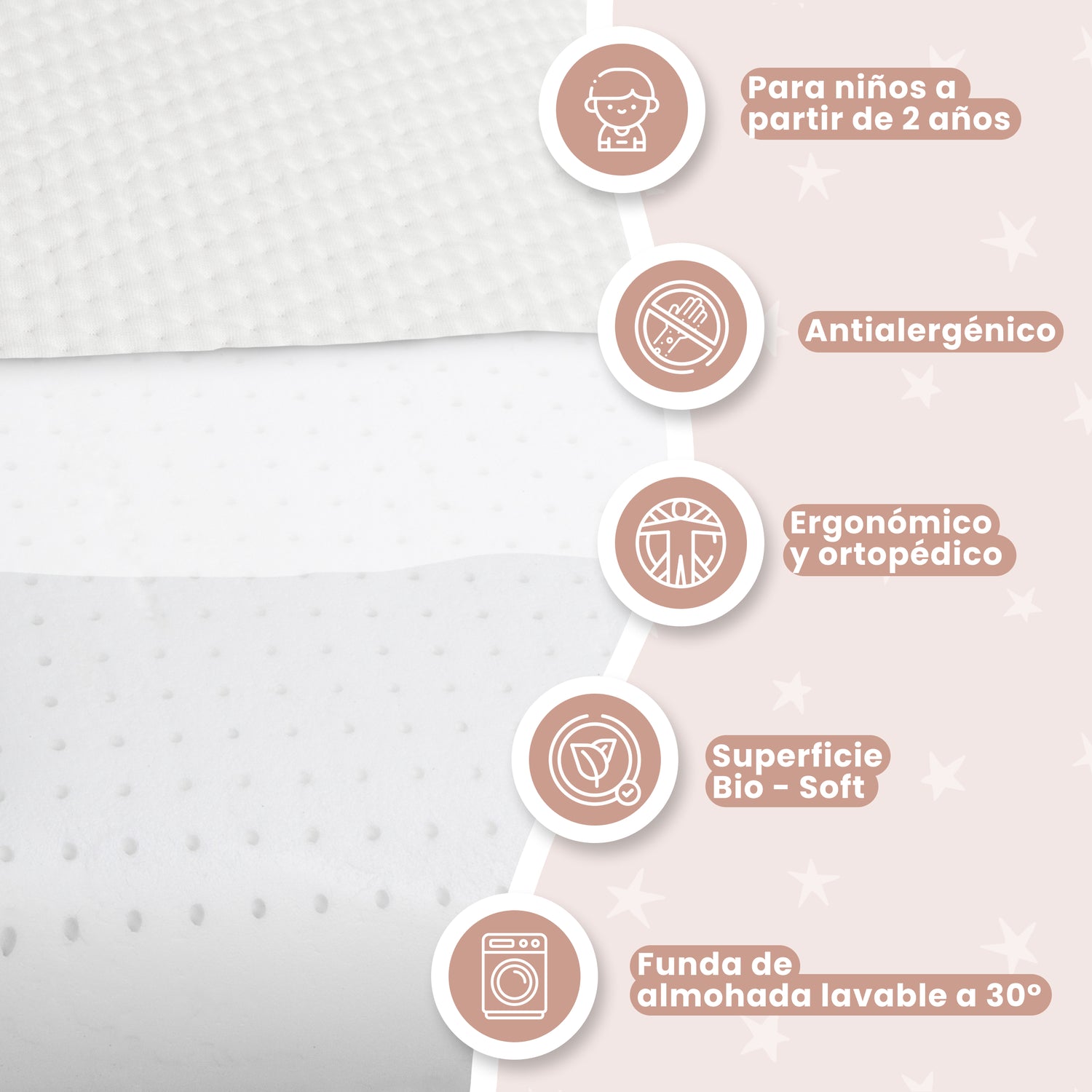 Almohada infantil viscoelástica