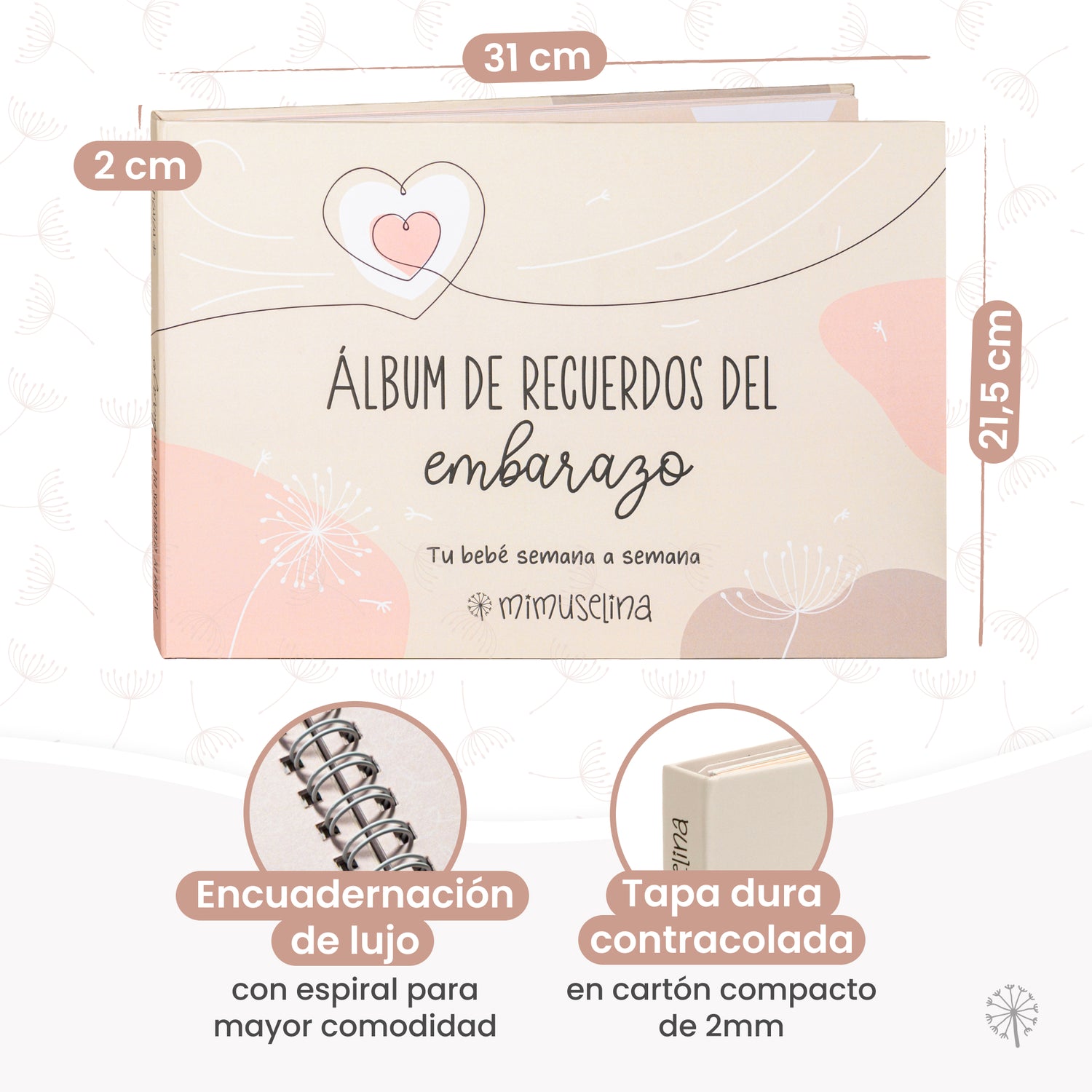 Diario de embarazo para guardar tus recuerdos