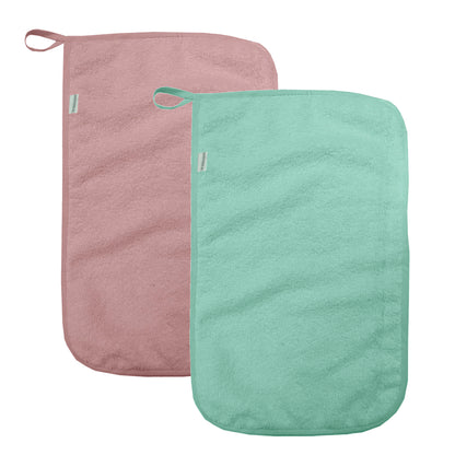 Pack di 2 mini asciugamani in spugna